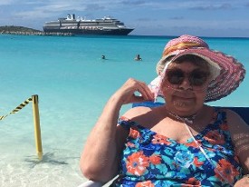 Woman Relaxing on Beach