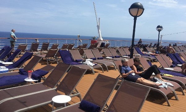 Sunbathing on Deck